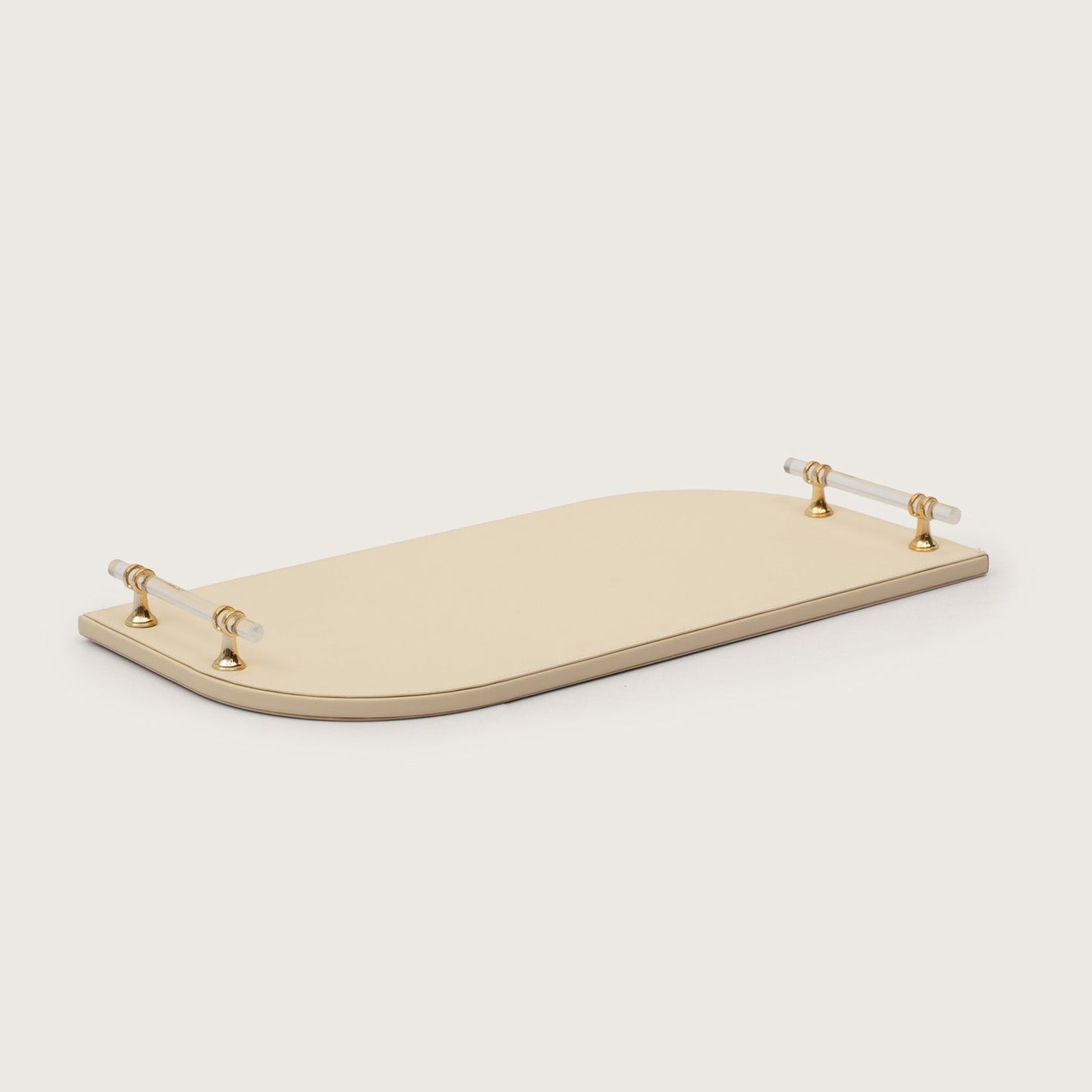 Golden Hour Archway Accent Tray with Clear Handles - Large