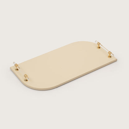 Golden Hour Archway Accent Tray with Clear Handles - Large