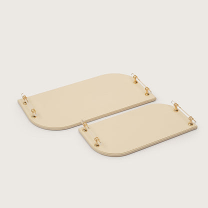 Golden Hour Archway Accent Tray with Clear Handles - Medium