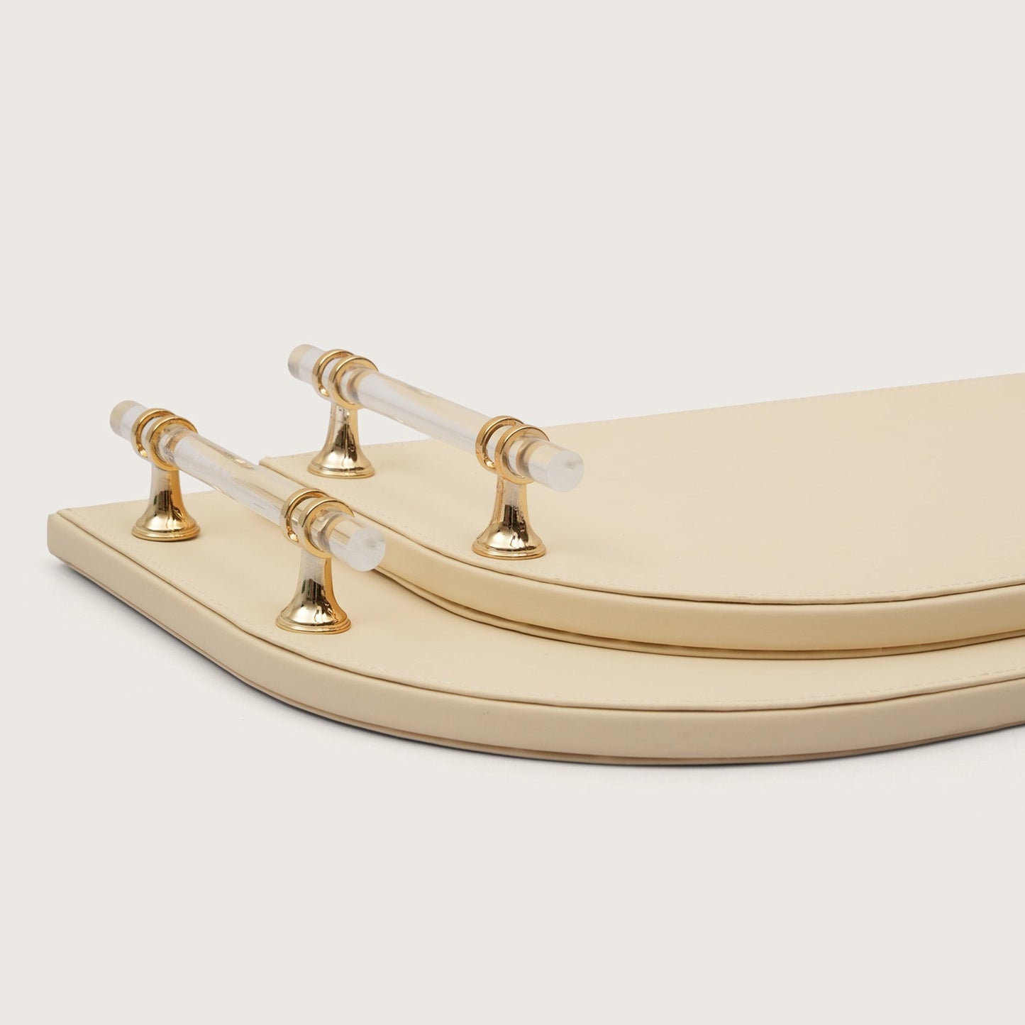 Golden Hour Archway Accent Tray with Clear Handles - Medium