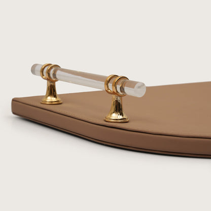 Golden Hour Archway Accent Tray with Clear Handles - Medium