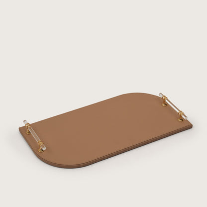 Golden Hour Archway Accent Tray with Clear Handles - Medium