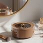 Luxury Round Organiser Storage Box With Lid Brown